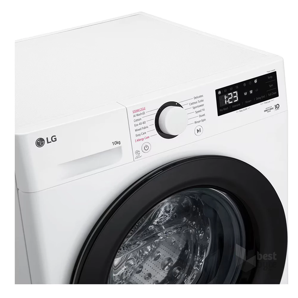 LG F4WR510SBW fehér, elöltöltős, max.1400ford., 10 kg, mosógép