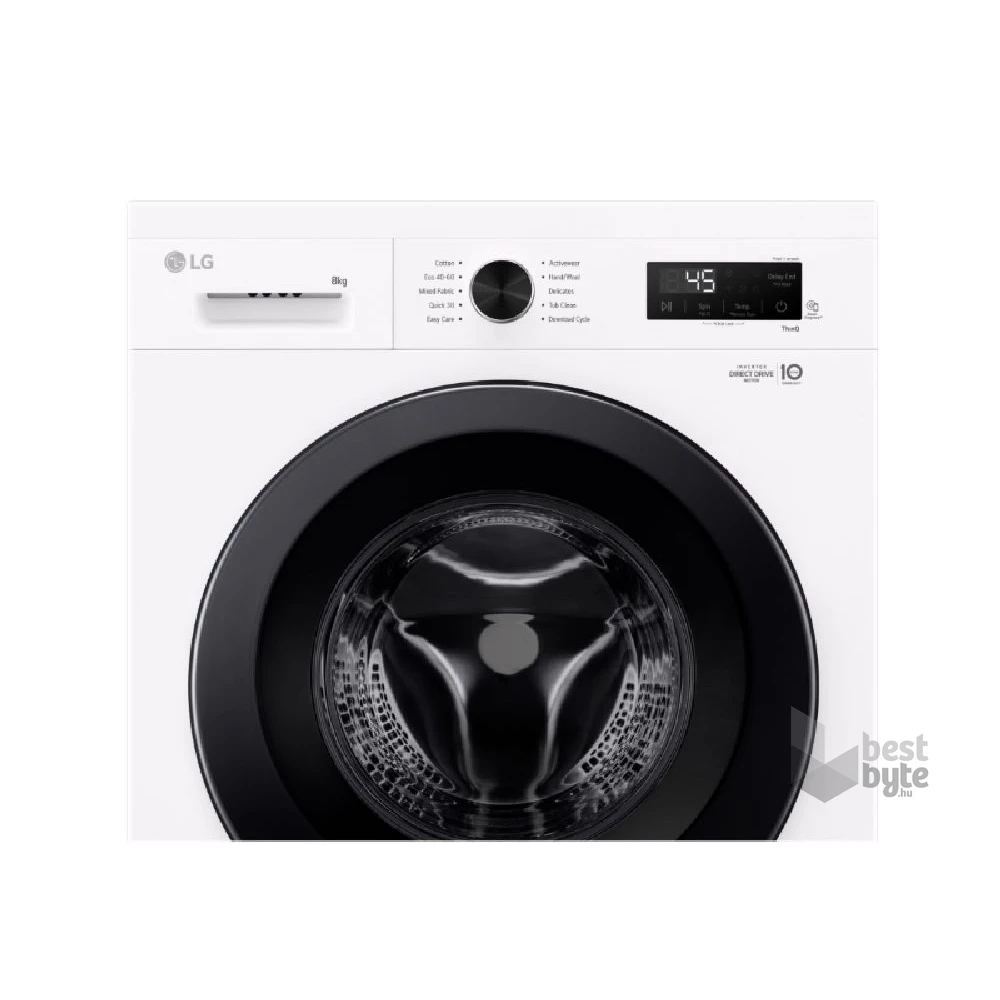 LG F4X1008NWK fehér, elöltöltős, max.1350ford., 8 kg, mosógép