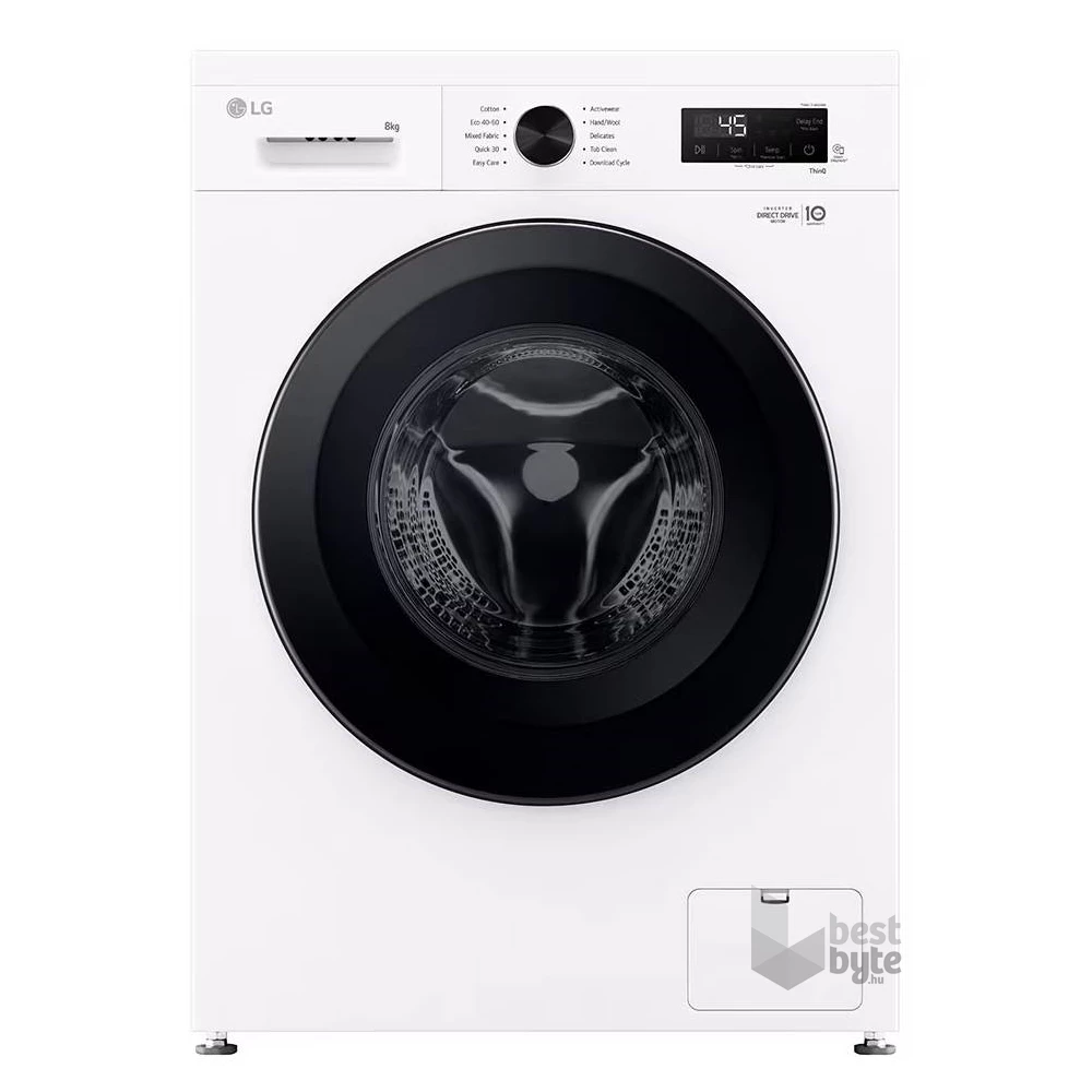 LG F4X1008NWK fehér, elöltöltős, max.1350ford., 8 kg, mosógép