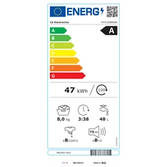 LG F4X1008NWK fehér, elöltöltős, max.1350ford., 8 kg, mosógép