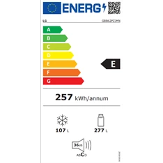 LG GBB62PZJMN inox alulfagyasztós hűtőszekrény