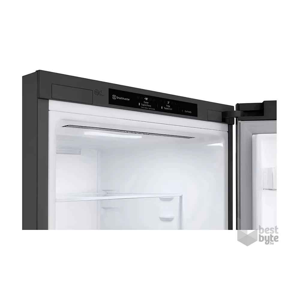 LG GBB62PZJMN hamvasezüst, alulfagyasztós, Hűtő:277L, Fagyasztó:107L, Total No frost hűtőszekrény