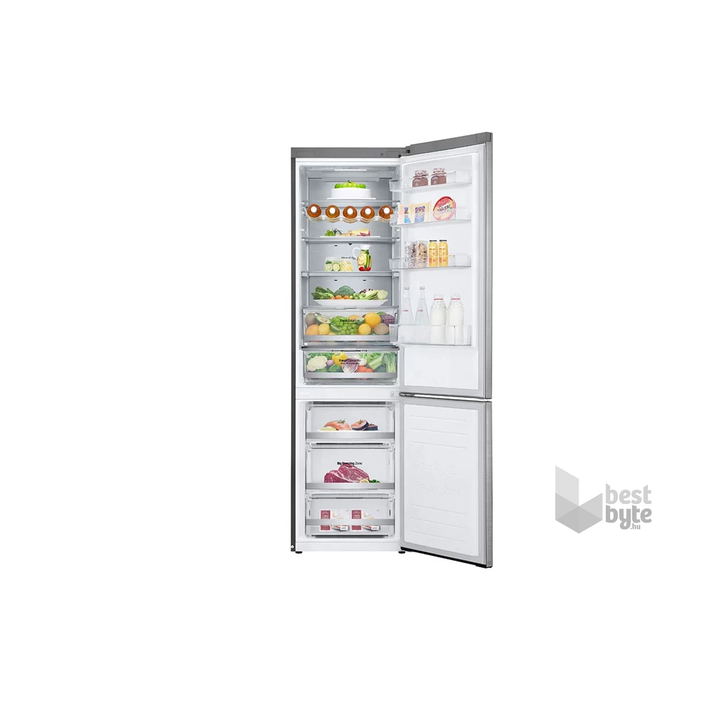 LG GBB92STABP inox, alulfagyasztós, Hűtő:277L, Fagyasztó:107L, DoorCooling + LINEAR Cooling hűtőszekrény