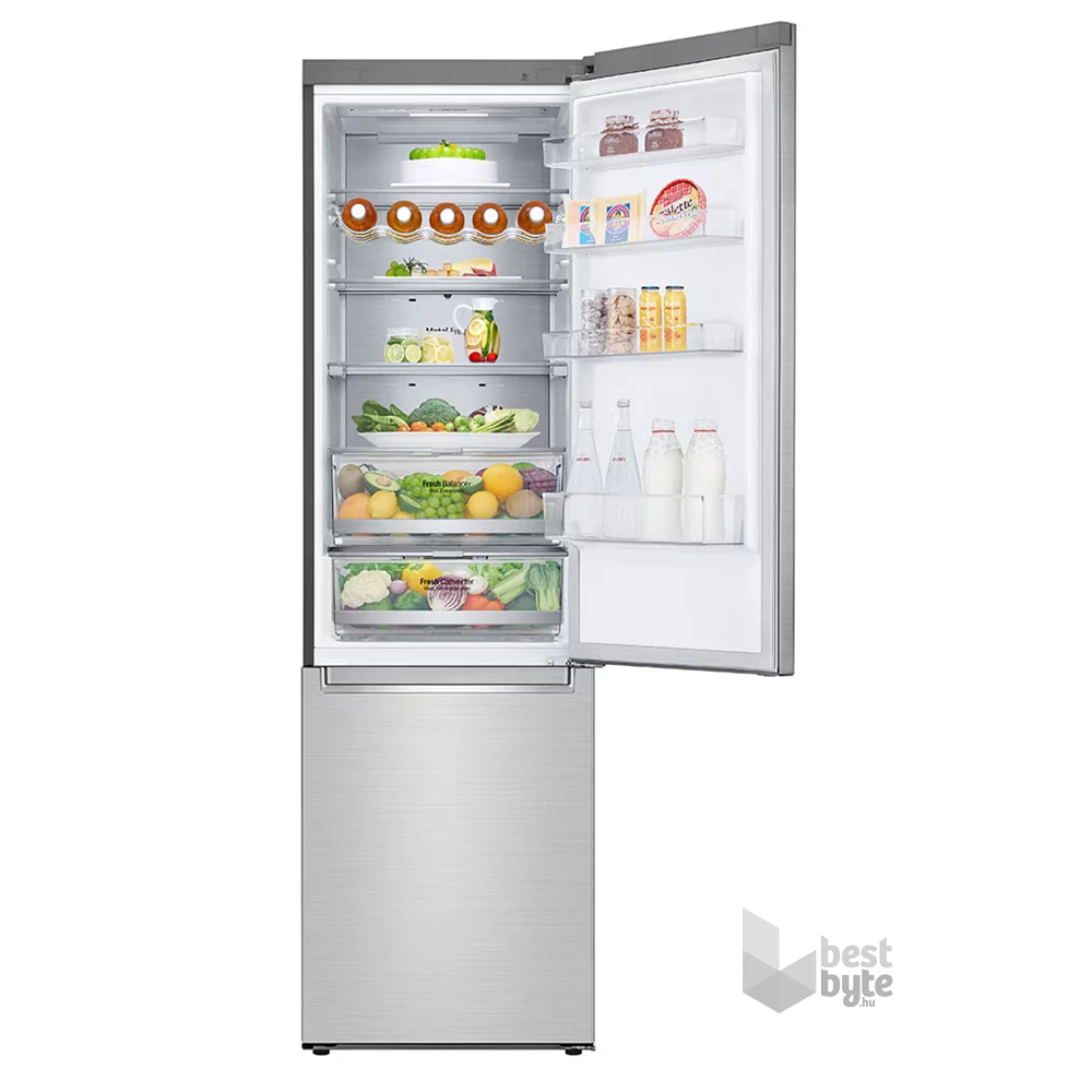 LG GBB92STABP inox, alulfagyasztós, Hűtő:277L, Fagyasztó:107L, DoorCooling + LINEAR Cooling hűtőszekrény