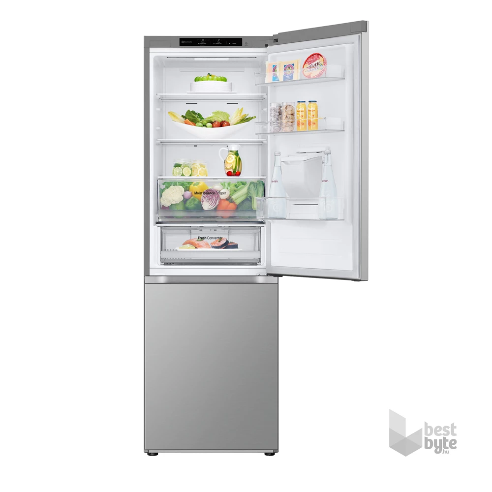 LG GBF3102DPY hamvasezüst, alulfagyasztós, Hűtő:233L, Fagyasztó:110L, DoorCooling + LINEAR Cooling hűtőszekrény