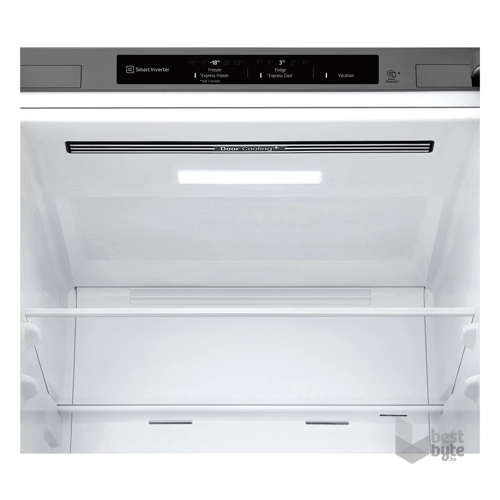 LG GBF3102DPY hamvasezüst, alulfagyasztós, Hűtő:233L, Fagyasztó:110L, DoorCooling + LINEAR Cooling hűtőszekrény