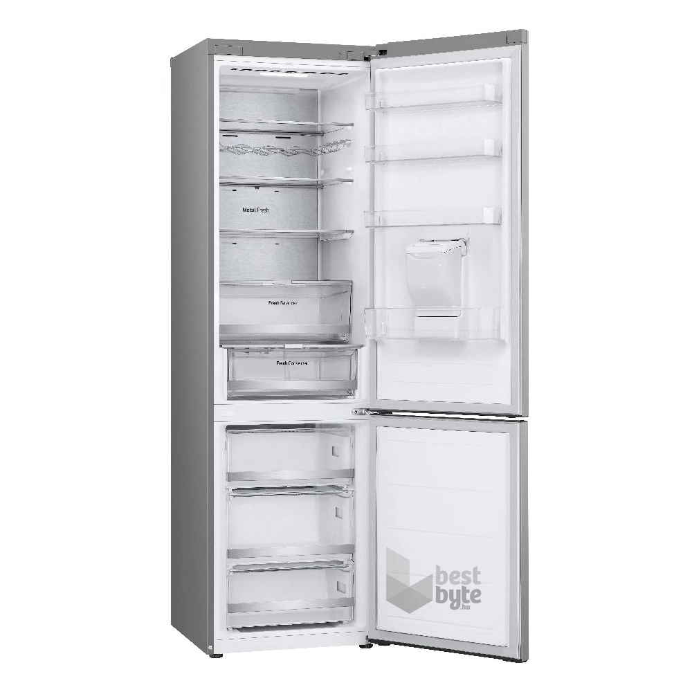 LG GBF7272DPY inox, alulfagyasztós, Hűtő:387L, Fagyasztó:110L, No frost hűtőszekrény