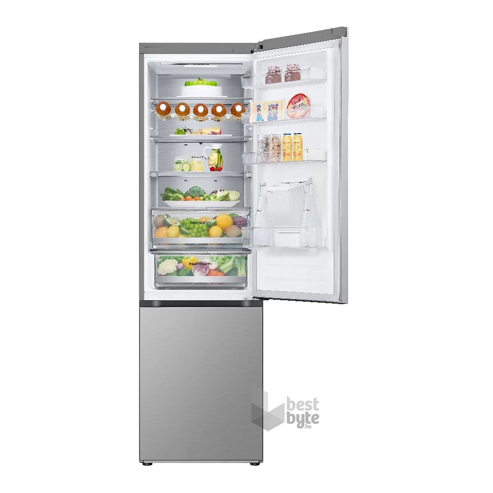 LG GBF7272DPY inox, alulfagyasztós, Hűtő:387L, Fagyasztó:110L, No frost hűtőszekrény