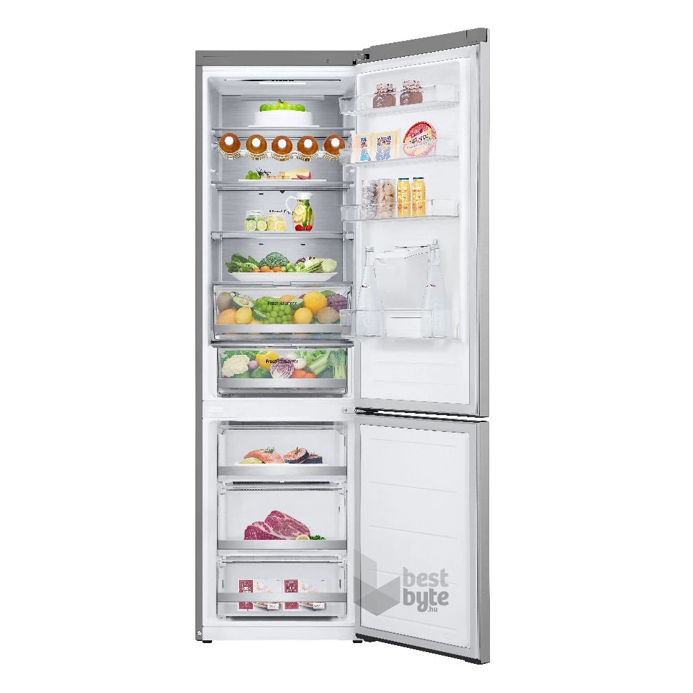 LG GBF7272DPY inox, alulfagyasztós, Hűtő:387L, Fagyasztó:110L, No frost hűtőszekrény