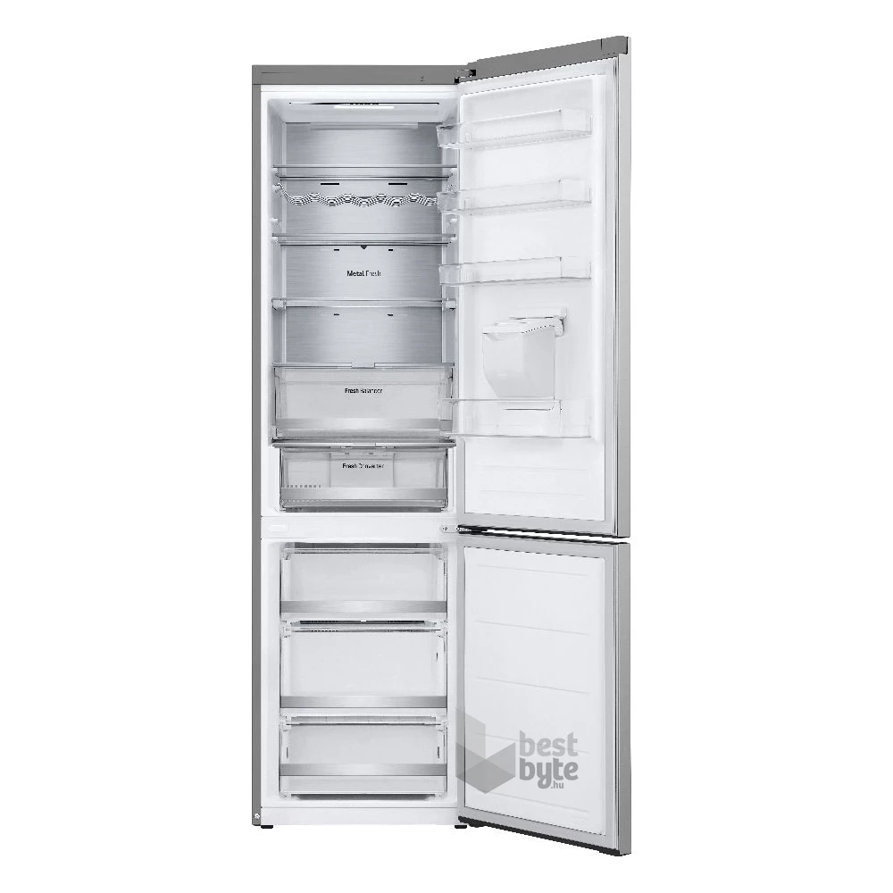 LG GBF7272DPY inox, alulfagyasztós, Hűtő:387L, Fagyasztó:110L, No frost hűtőszekrény