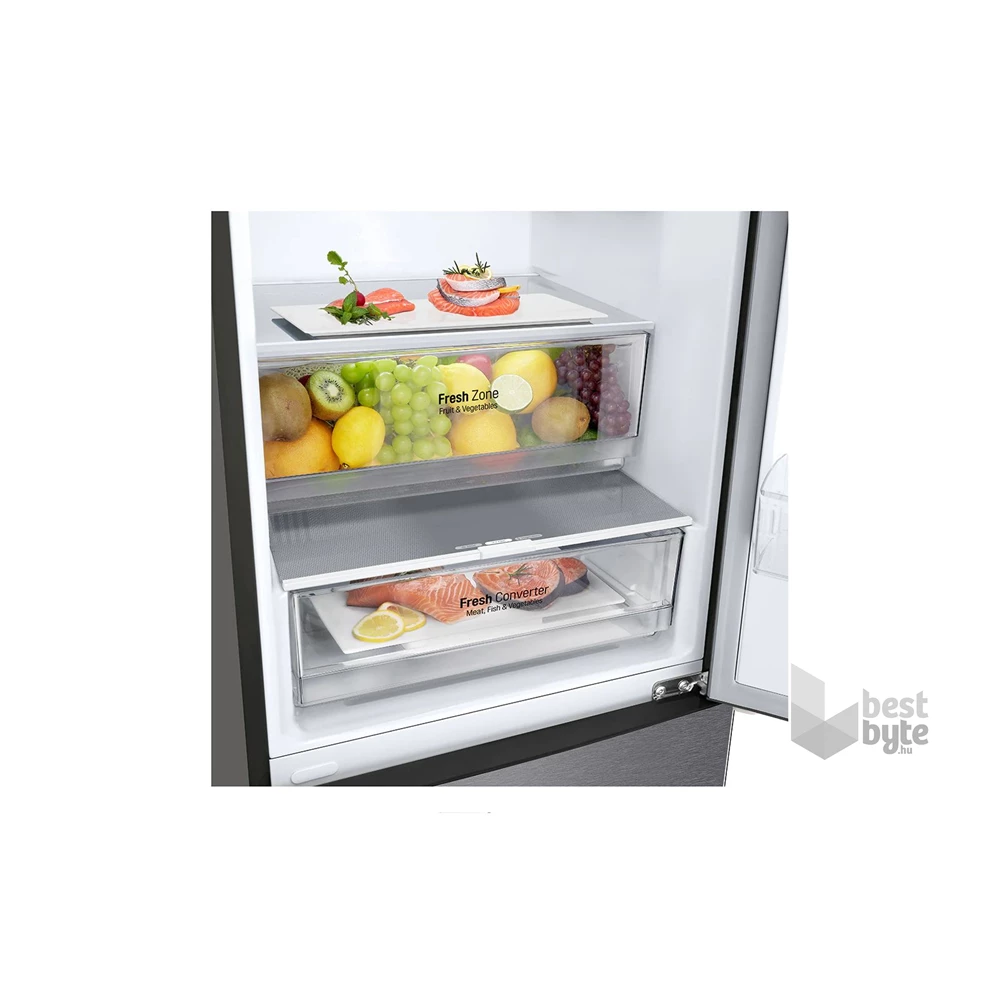 LG GBP62DSNCC1 grafit, alulfagyasztós, Hűtő:277L, Fagyasztó:107L, DoorCooling + LINEAR Cooling hűtőszekrény