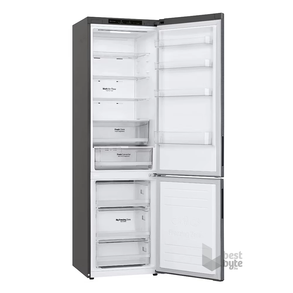 LG GBP62DSNCC1 grafit, alulfagyasztós, Hűtő:277L, Fagyasztó:107L, DoorCooling + LINEAR Cooling hűtőszekrény