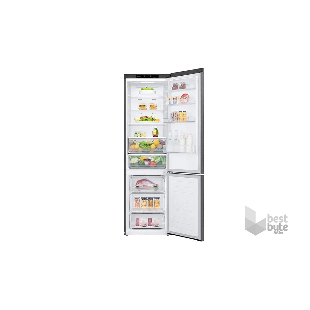 LG GBP62DSNCN1 grafit, alulfagyasztós, Hűtő:277L, Fagyasztó:107L, DoorCooling + LINEAR Cooling hűtőszekrény