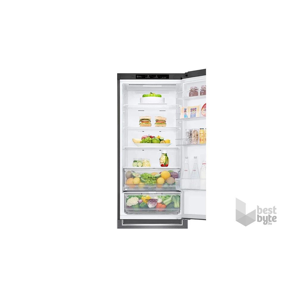 LG GBP62DSNCN1 grafit, alulfagyasztós, Hűtő:277L, Fagyasztó:107L, DoorCooling + LINEAR Cooling hűtőszekrény
