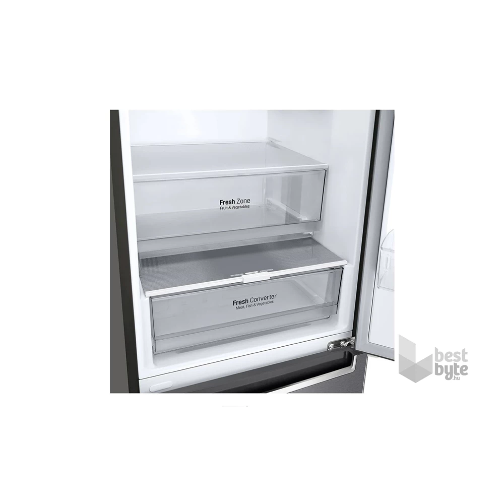 LG GBP62DSNCN1 grafit, alulfagyasztós, Hűtő:277L, Fagyasztó:107L, DoorCooling + LINEAR Cooling hűtőszekrény