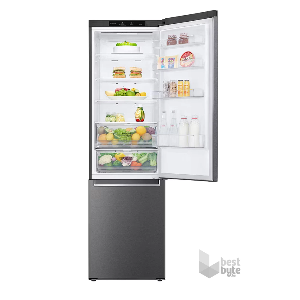 LG GBP62DSNCN1 grafit, alulfagyasztós, Hűtő:277L, Fagyasztó:107L, DoorCooling + LINEAR Cooling hűtőszekrény