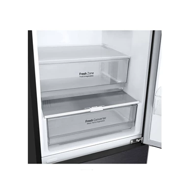 LG GBP62MCNBC mattfekete, alulfagyasztós, Hűtő:277L, Fagyasztó:107L, No frost hűtőszekrény