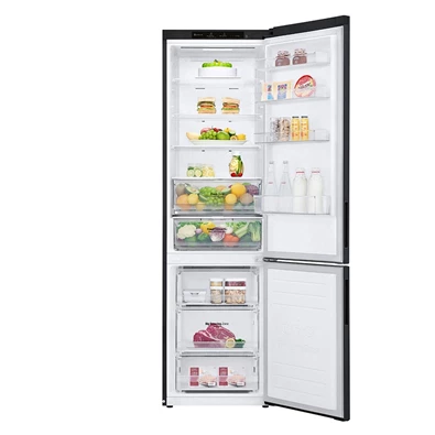 LG GBP62MCNBC mattfekete, alulfagyasztós, Hűtő:277L, Fagyasztó:107L, No frost hűtőszekrény