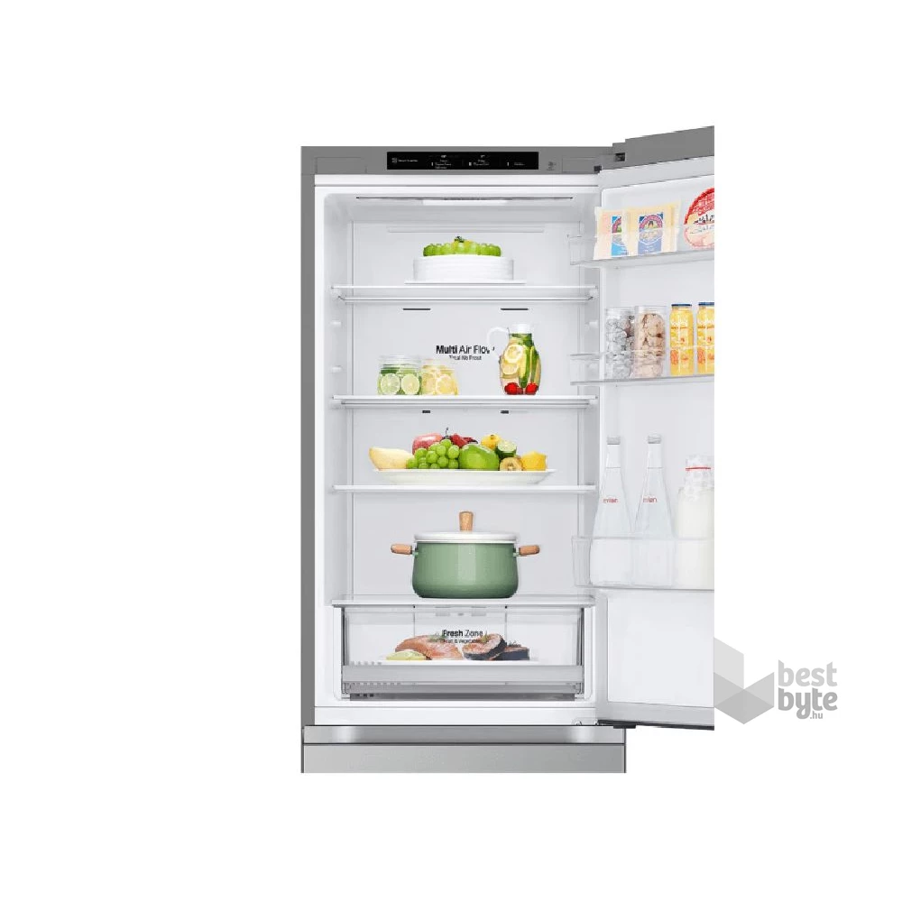 LG GBV21L0EPY ezüst, alulfagyasztós, Hűtő:234L, Fagyasztó:110L, DoorCooling + LINEAR Cooling hűtőszekrény