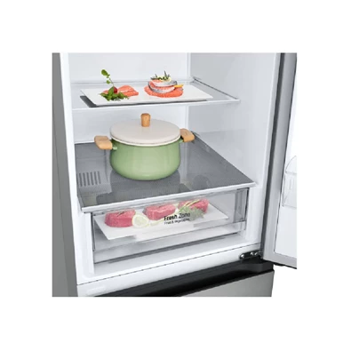 LG GBV21L0EPY ezüst, alulfagyasztós, Hűtő:234L, Fagyasztó:110L, DoorCooling + LINEAR Cooling hűtőszekrény