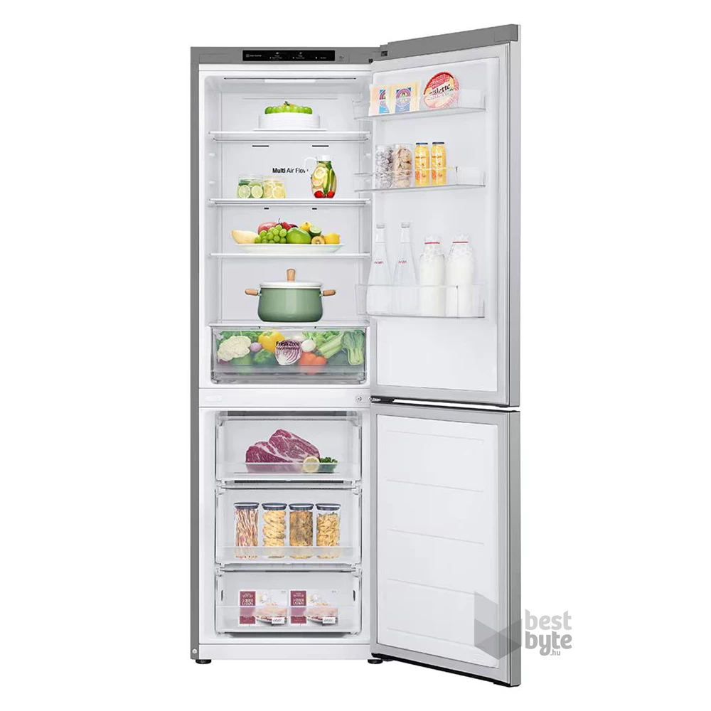 LG GBV21L0EPY ezüst, alulfagyasztós, Hűtő:234L, Fagyasztó:110L, DoorCooling + LINEAR Cooling hűtőszekrény