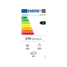 LG GBV22NCCEP fekete alulfagyasztós hűtőszekrény