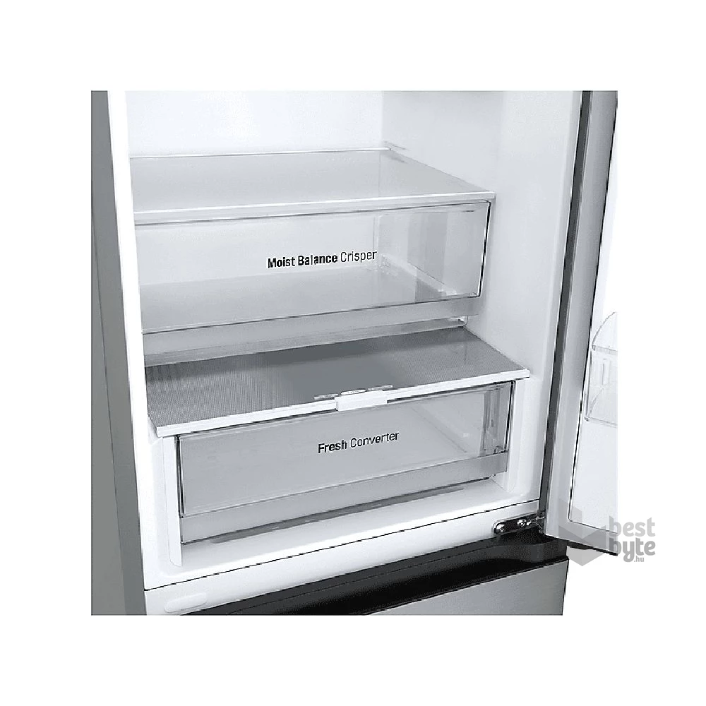 LG GBV3100CPY hamvasezüst, alulfagyasztós, Hűtő:234L, Fagyasztó:110L, DoorCooling + LINEAR Cooling hűtőszekrény
