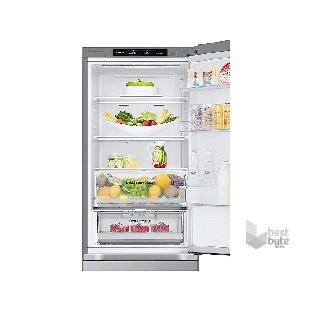 LG GBV3100CPY hamvasezüst, alulfagyasztós, Hűtő:234L, Fagyasztó:110L, DoorCooling + LINEAR Cooling hűtőszekrény