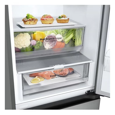 LG GBV3100CPY hamvasezüst, alulfagyasztós, Hűtő:234L, Fagyasztó:110L, DoorCooling + LINEAR Cooling hűtőszekrény