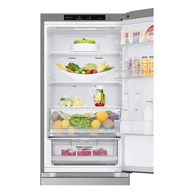 LG GBV3100CPY hamvasezüst, alulfagyasztós, Hűtő:234L, Fagyasztó:110L, DoorCooling + LINEAR Cooling hűtőszekrény