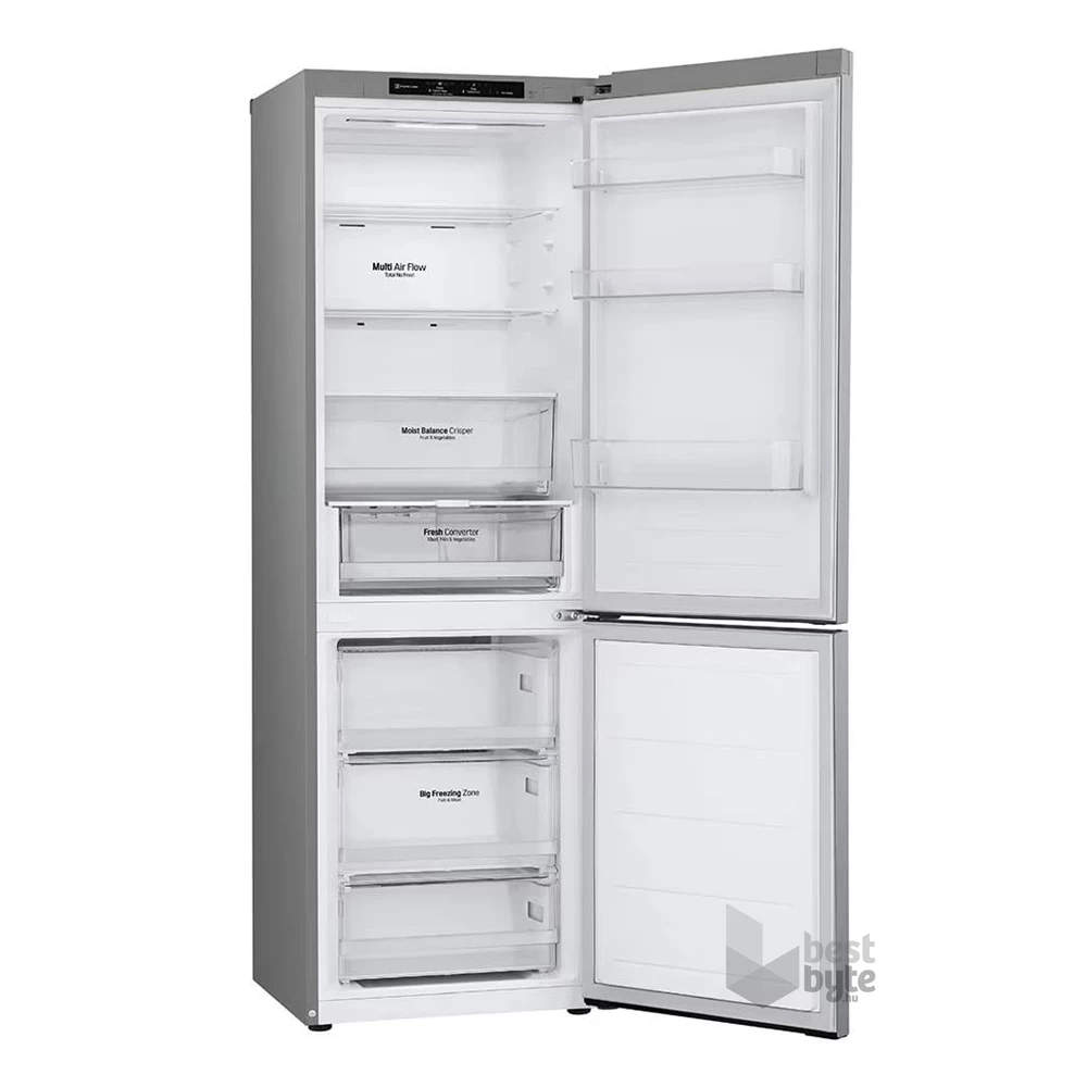 LG GBV3100CPY hamvasezüst, alulfagyasztós, Hűtő:234L, Fagyasztó:110L, DoorCooling + LINEAR Cooling hűtőszekrény