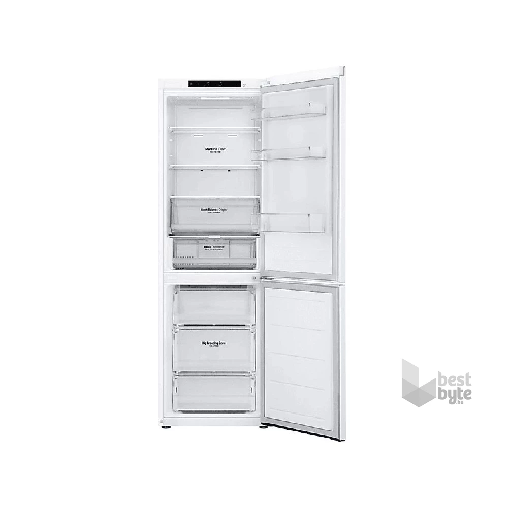 LG GBV3100DSW fehér, alulfagyasztós, Hűtő:234L, Fagyasztó:110L, DoorCooling hűtőszekrény