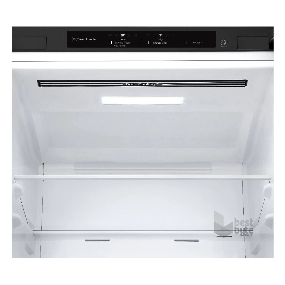 LG GBV3100EEP fekete, alulfagyasztós, Hűtő:234L, Fagyasztó:110L, Total No frost hűtőszekrény