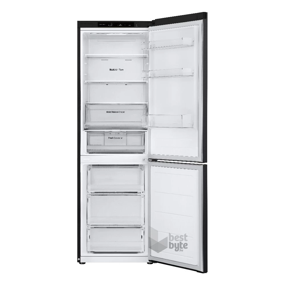 LG GBV3100EEP fekete, alulfagyasztós, Hűtő:234L, Fagyasztó:110L, Total No frost hűtőszekrény