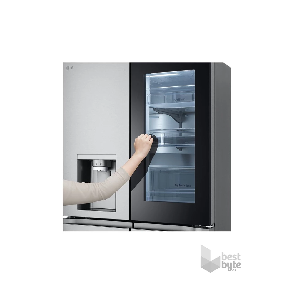 LG GMG960MBEE metál, négyajtós, Hűtő:364L, Fagyasztó:274L, DoorCooling + LINEAR Cooling hűtőszekrény