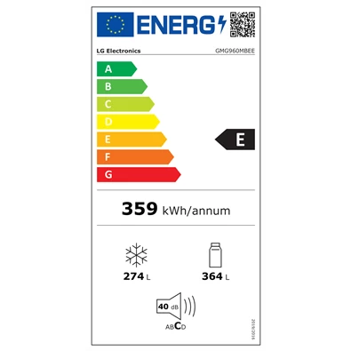 LG GMG960MBEE inox négyajtós hűtőszekrény