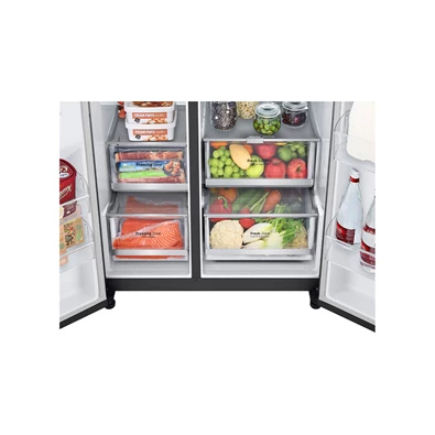 LG GSXV90MCDE fekete, Side-by-Side, Hűtő:416L, Fagyasztó:219L, Total No frost hűtőszekrény