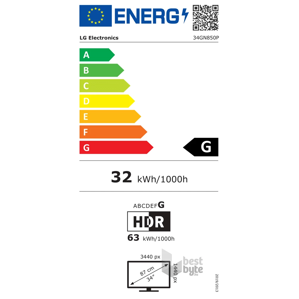 LG 34" 34GN850P-B UWQHD IPS 160Hz HDMI/DP/USB ívelt gamer monitor