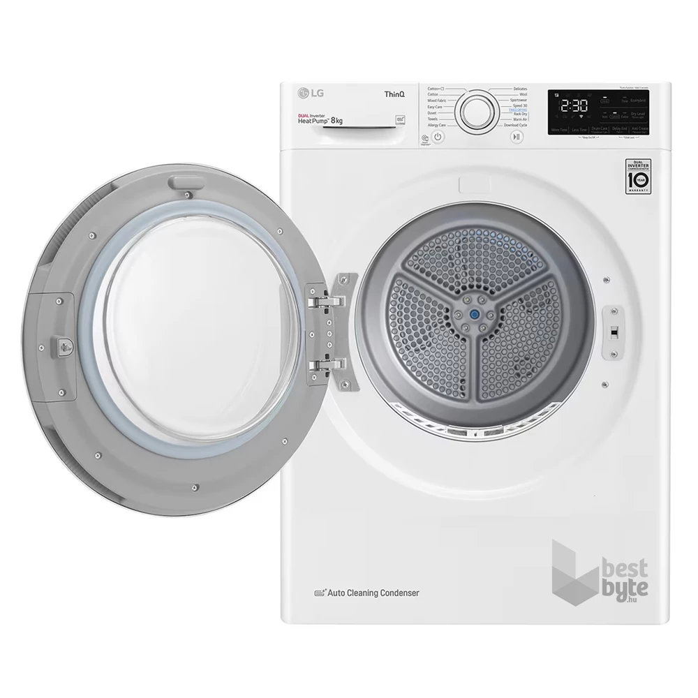 LG RH80V3AV6N fehér, 8 kg, hőszivattyús, szárítógép