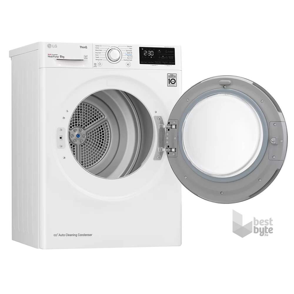 LG RH80V3AV6N fehér, 8 kg, hőszivattyús, szárítógép
