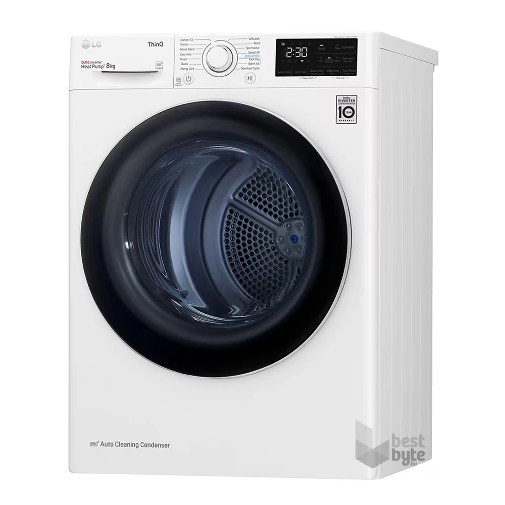 LG RH80V3AV6N fehér, 8 kg, hőszivattyús, szárítógép