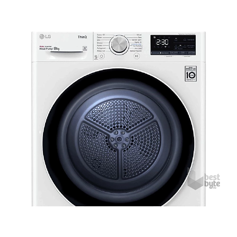 LG RH80V3AV6N fehér, 8 kg, hőszivattyús, szárítógép
