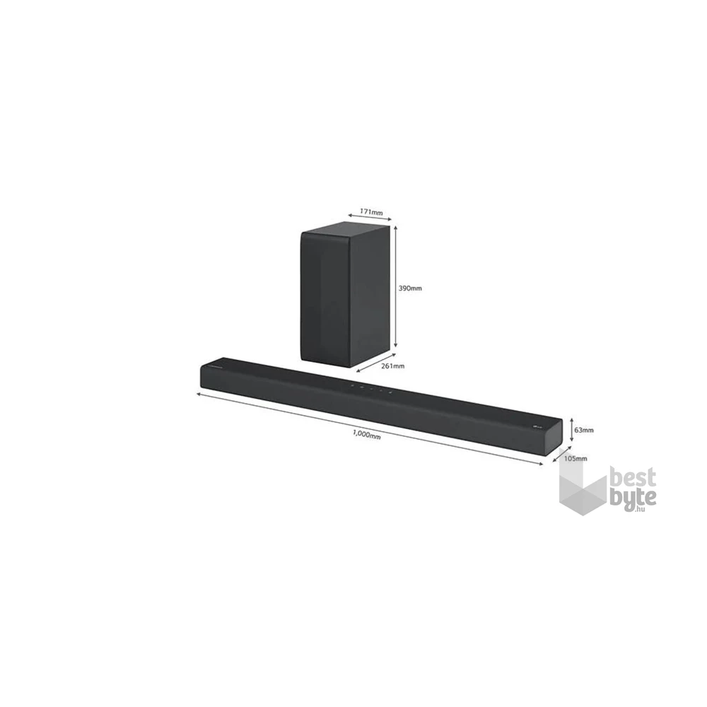 LG S65Q 3.1 csatornás fekete hangprojektor rendszer