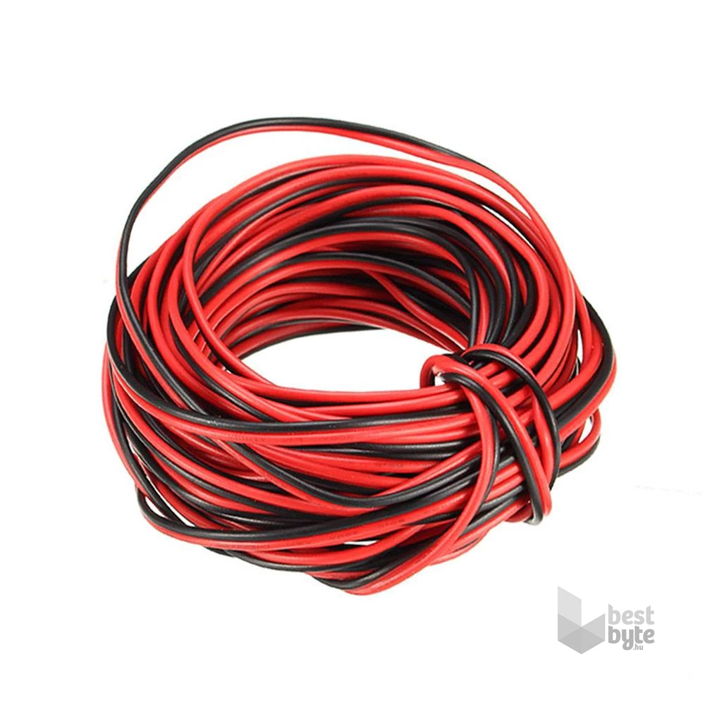 LS 2x0,75mm2 100 méter fekete/piros hangszóró kábel