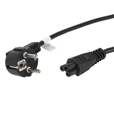 Lanberg CA-C5CA-11CC-0018-BK CEE 7/7 (MICKEY)->IEC 320 C5 VDE fekete tápkábel 1,8m Lanberg CA-C5CA-11CC-0018-BK CEE 7/7 (MICKEY)->IEC 320 C5 VDE fekete tápkábel 1,8m