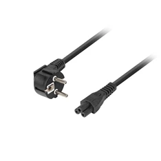Lanberg CA-C5CA-11CC-003-BK CEE 7/7 (MICKEY)->IEC 320 C5 VDE fekete tápkábel 3m Lanberg CA-C5CA-11CC-003-BK CEE 7/7 (MICKEY)->IEC 320 C5 VDE fekete tápkábel 3m