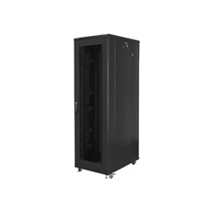 Lanberg FA01-8042-23B 19" 42U SZÉL:800mm MÉLY:1000mm MAG:2047mm összeszerelt hálós fémajtós fekete rack szekrény Lanberg FA01-8042-23B 19" 42U SZÉL:800mm MÉLY:1000mm MAG:2047mm összeszerelt hálós fémajtós fekete rack szekrény