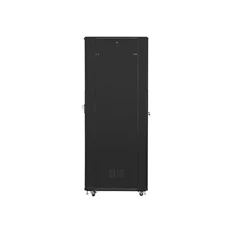 Lanberg FF01-8047-12B 19" 47U SZÉL:800mm MÉLY:1000mm MAG:2270mm lapraszerelt üvegajtós fekete rack szekrény