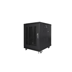 Lanberg FF01-6815-23B 19" 15U SZÉL:600mm MÉLY:800mm MAG:848mm lapraszerelt hálós fémajtós fekete rack szekrény Lanberg FF01-6815-23B 19" 15U SZÉL:600mm MÉLY:800mm MAG:848mm lapraszerelt hálós fémajtós fekete rack szekrény