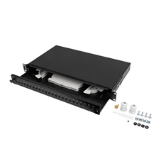 Lanberg FOP1-24ST-FCB 19" 1U 24xST vagy 24xFC fekete kihúzható optikai üres patch panel Lanberg FOP1-24ST-FCB 19" 1U 24xST vagy 24xFC fekete kihúzható optikai üres patch panel